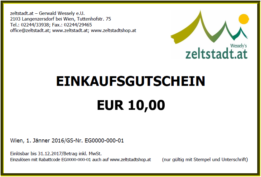 Einkaufsgutschein € 10