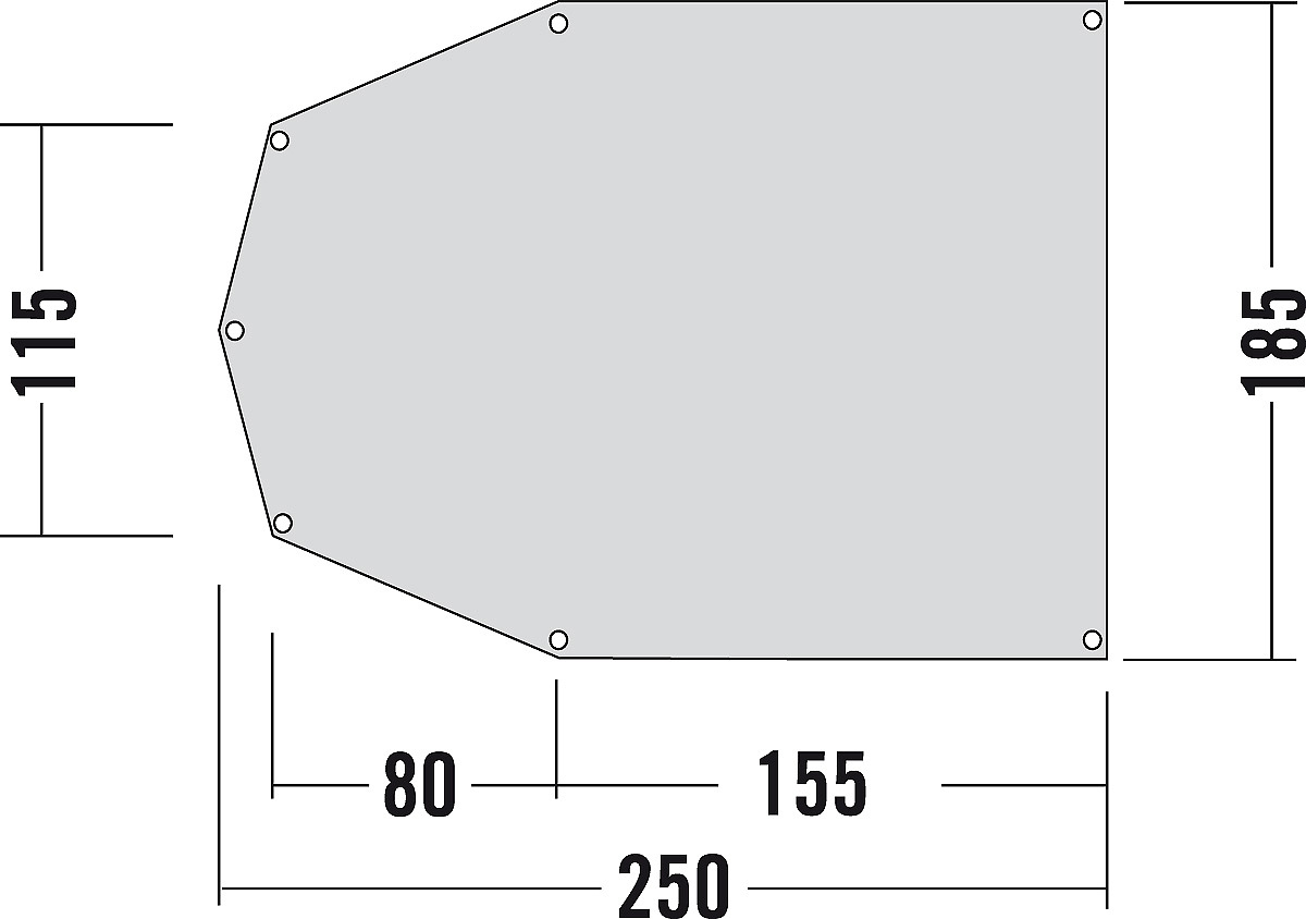 Zeltbodenunterlage 250 x 185 cm