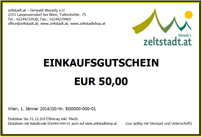 Einkaufsgutschein € 50