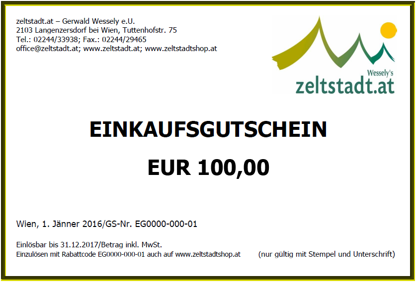 Einkaufsgutschein € 100